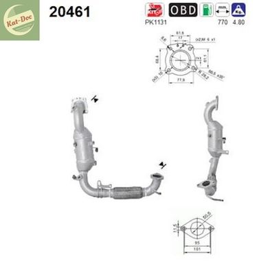 Katalysator für Ford B-Max/Eco Sport, Fiesta/Tourneo/Courier, Transit/Courier, Euro 6