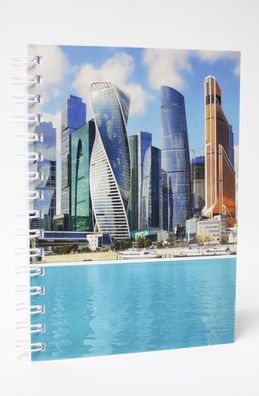 ADINA Premium Collegeblock Kollegblock "Skyline" A5 dotted (gepunktet) 80 Blatt