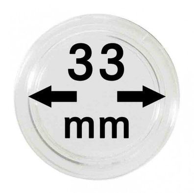 Mü?nzenkapseln Lindner ?33 mm 10er Pack