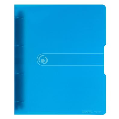 Herlitz Ringbuch A4 PP 4-Ringe 2,7cm Rücken 16mm Füllhöhe transparent blau