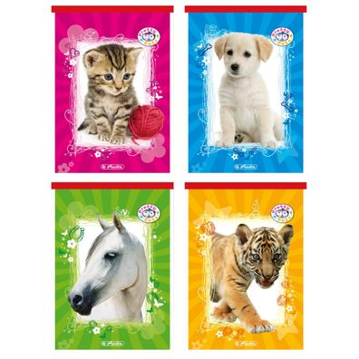 Herlitz Notizblock A6 Pretty Pets 46 Blatt kariert 3 Motive sortiert