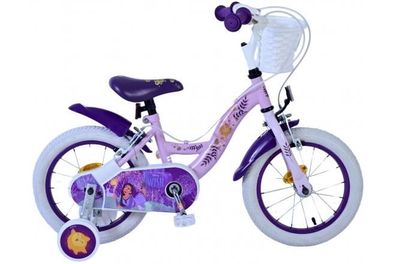 Disney Wish Kinderfahrrad - Mädchen - 14 Zoll - Lila - Zwei Handbremsen