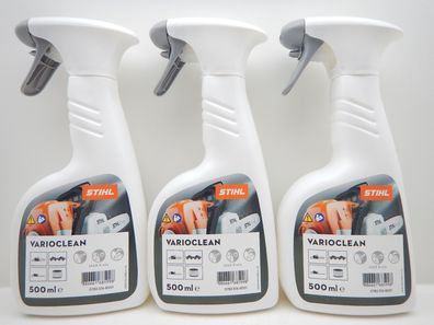 3x STIHL Varioclean Spezialreiniger Reiniger Löser Harz Öl Grasflecken 500ml