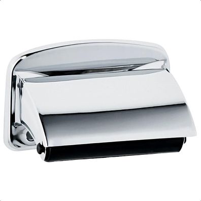 Toilettenpapierhalter, Klorollen-Halterung, stabiles Messing verchromt