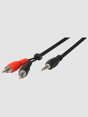 Heitech Stereo-Verbindungskabel 3,5mm Klinken 2x Cinch Stecker 1,5 m