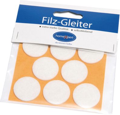 Filzgleiter 28mm Filz weiß selbstkl