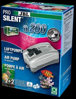 JBL Prosilent a200 Luftpumpe für Süß- und Meerwasser-Aquarien von 50 - 300 l