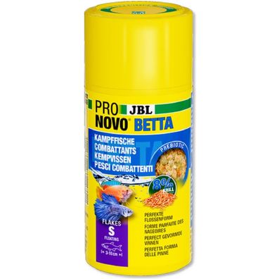 JBL Pronovo BETTA FLAKES S 100 ml Hauptfutterflocken für Kampffische von 3-10 cm