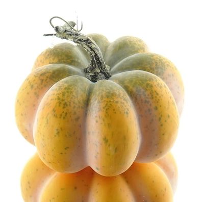 GASPER Herbstdeko Rippenkürbis Orange Ø 15 cm - Kunstblumen