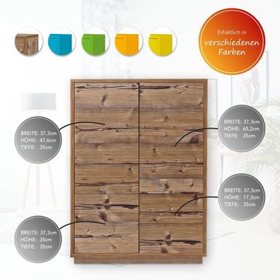 Aileenstore Highboard Kommode Sideboard Anrichte Push-To-Open - Wohnzimmer-Möbel