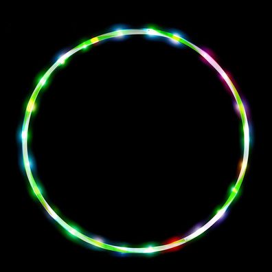 LED Hula Hoop Reifen fér Kinder & Erwachsene, Fitness, Tanzen, 10 Farben