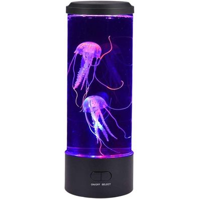 LED Fantasy Quallen Lavalampe - Runde echte Quallen Aquarium Lampe