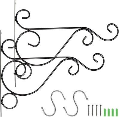 2 hängende Pflanzenständer, Korbhaken, Korbhaken, Korbregale, Wandhalterungen