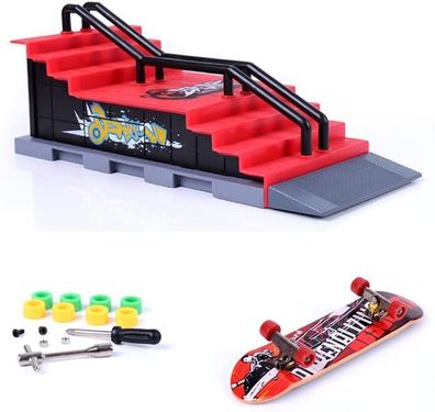 MOMSIV Mini Finger Skateboard und Ramp Zubehör Set (C)