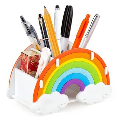 Kinderstifthalter, Schreibtisch-Organisator, Regenbogen-Stifthalter,