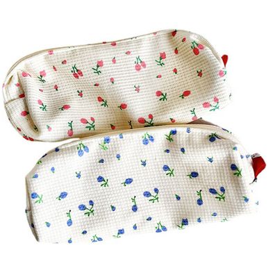 2 Pcs Pencil Case, Cute Pencil Pouch Stationery Storage Bag Floral Pen Holder