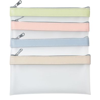 Pencil Case 4 Pack Zipper Pencil Pouch, Multifunktionale Clear Pen Bag