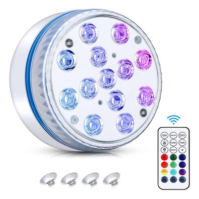 Pecosso Unterwasser Licht,13 Wasserdichtes LED-Tischleuchten mit Magnet,