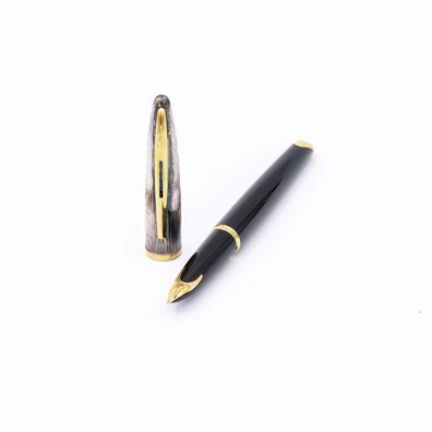 Waterman Carene Black Deluxe GT Füller 18K M Silber Schwarz