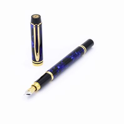 Waterman Ideal Man 100 Rhapsody Blue Marbled Blue Füller 18K F