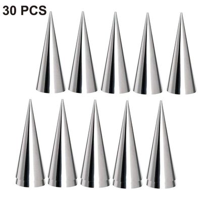 30PCS Edelstahlschraube Croissantform, konische Rohrkegelrolle Spiralgebäck