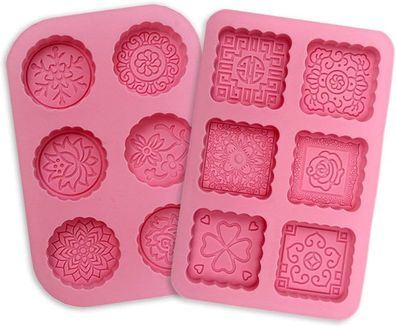 2er-Pack Mooncake Schokoladen-Waffelform Silikonformen fér