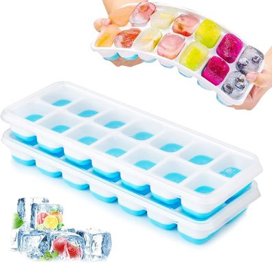 Eiswérfelform Silikon, Mit Clip Ice Tray Ice Cube Set, Eiswérfelform mit