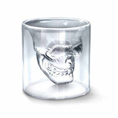 Whiskey Glas mit Totenkopf Design Geschenk fér Männer