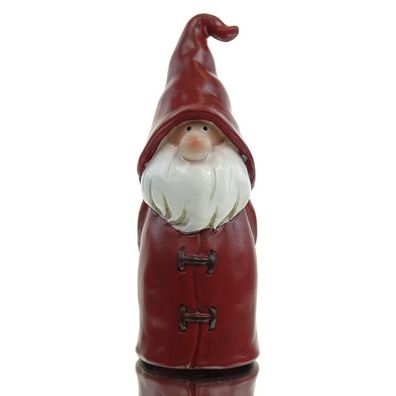 Posiwio Weihnachtszaunhocker Wichtel Rot & Weiß Ø 7,5 cm - Ton