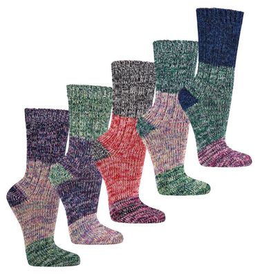 2 | 4 Paar Multicolor Baumwollsocken 88% Baumwolle schöne bunte Farben Herbst