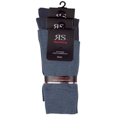 3-15 Paar Socken Baumwolle Herren jeans mit Softrand o. Gummi RS Harmony