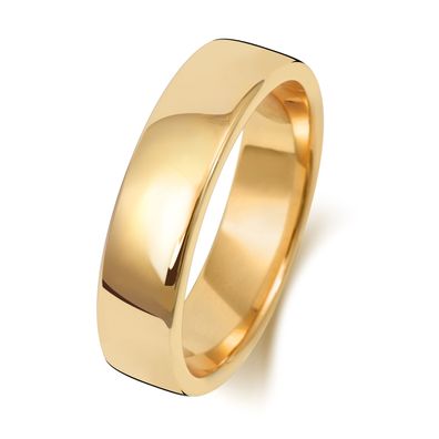 9 Karat (375) Gold 5mm Soft Court Form Herren/Damen - Trauring/Ehering/Hochzeitsring