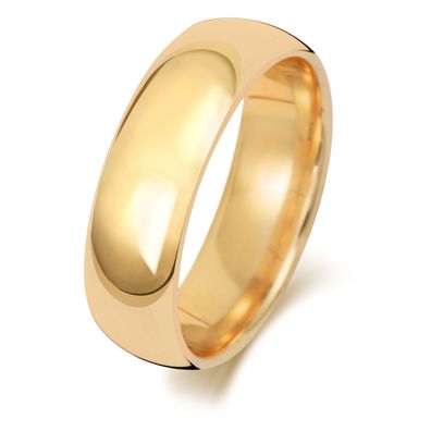 9 Karat (375) Gold 6mm Court Form Herren/Damen - Trauring/Ehering/Hochzeitsring