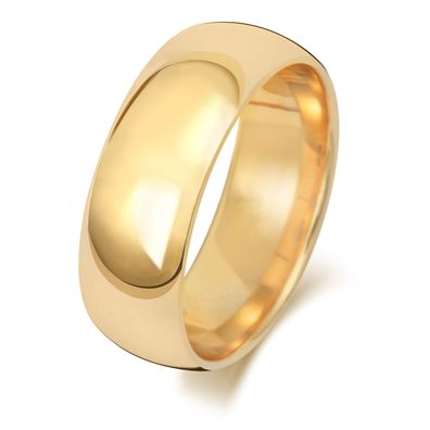 9 Karat (375) Gold 7mm Court Form Herren/Damen - Trauring/Ehering/Hochzeitsring