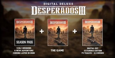 Desperados 3 Digital Deluxe Edition (PC, 2020, Nur der Steam Key Download Code)