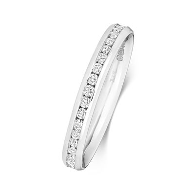 Platin 950 2,7mm Slight Court Form Eternity Diamant Trauring/Ehering/Hochzeitsring