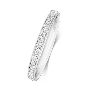 Platin 950 2,2mm Slight Court Form Eternity Diamant Trauring/Ehering/Hochzeitsring