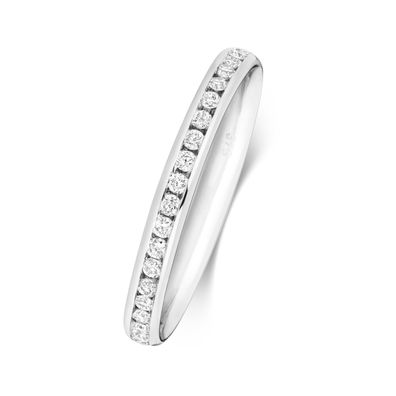 Platin 950 2,2mm Slight Court Form Eternity Diamant Trauring/Ehering/Hochzeitsring