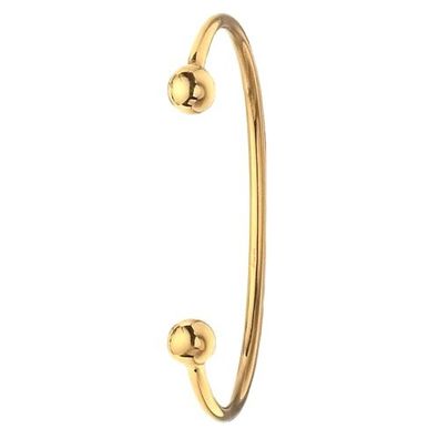 Wunderschöner 9 ct/Karat Gelb Gold Damen - Torque Armreif - 6.4cm, 11 Gramm