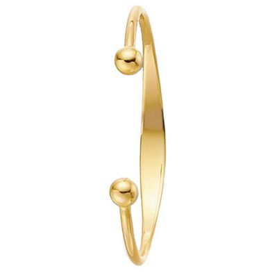 Modischer 9 ct/Karat Gelb Gold Baby - Torque Armreif - 4.4cm