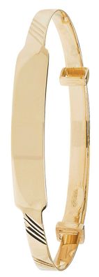 Moderner 9 ct/Karat Gelb Gold Baby - Erweiterbar Armreif - 4.5cm