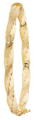 Edler 9 ct/Karat Gelb Gold Damen - Klappbar Armreif - 5.7cm, 6 Gramm