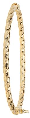 Stylischer 9 ct/Karat Gelb Gold Damen - Klappbar Armreif - 6cm