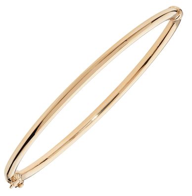 Klassischer 9 Karat (375) Gold Damen - Klappbar Armreif - 3mm