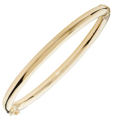 Klassischer 9 Karat (375) Gold Damen - Klappbar Armreif - 6 Gramm