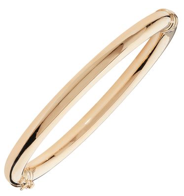 Klassischer 9 Karat (375) Gold Damen - Klappbar Armreif - 8 Gramm