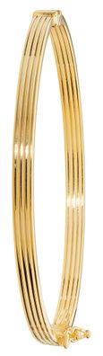 Wunderschöner 9 ct/Karat Gelb Gold Damen - Klappbar Armreif - 6.3cm