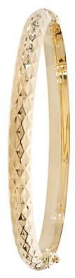 Moderner 9 ct/Karat Gelb Gold Damen - Klappbar Armreif - 6.2cm