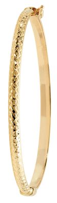 Eleganter 9 ct/Karat Gelb Gold Damen - Klappbar Armreif - 6.4cm