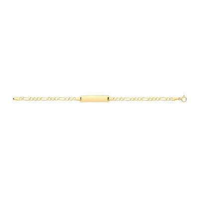 Klassisches 9 ct/Karat Gelb Gold Baby - Identifikationsarmband - 15.2cm